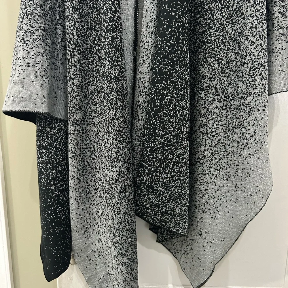 Calvin Klein Chic and Shimmery Black and Silver Shawl - Picture 5 of 9
